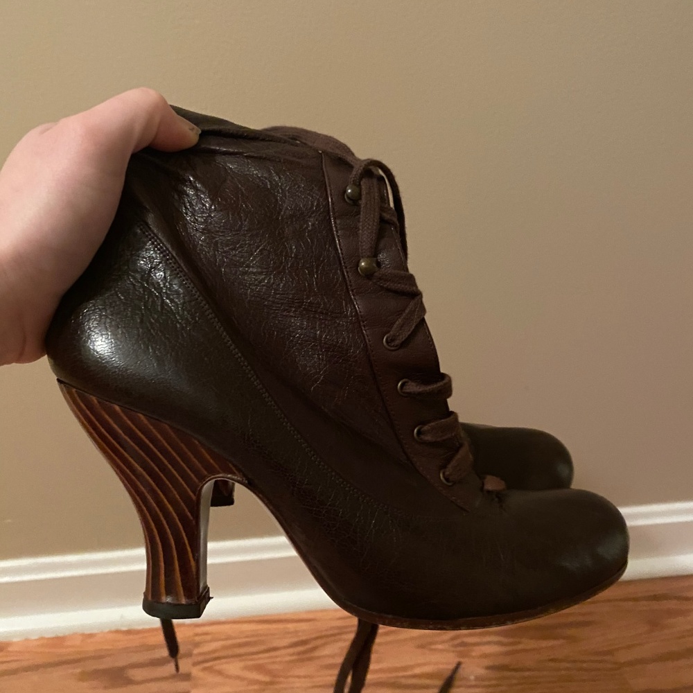 Chie Mihara Anthropologie Brown Leather Boots